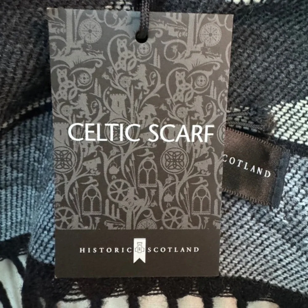 Historic‎ Scotland Wool Blend Viking Scarf Wrap Fringe Celtic Woven Scarf Geilo